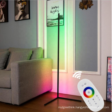 Modern RGB LED Corner Floor Lamp Indoor Decoration Simple Lamp Bedroom Living Room Colorful Minimalist Standing Lamp Lighting